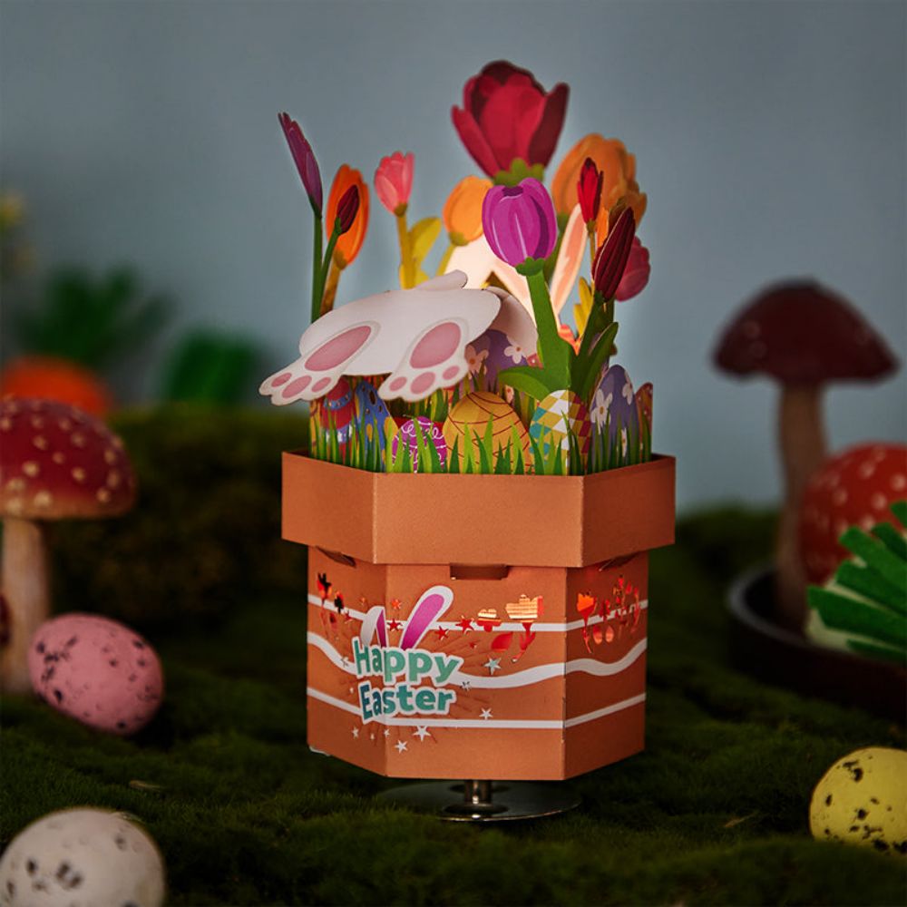 Easter Bunny 3D Paper Music Box