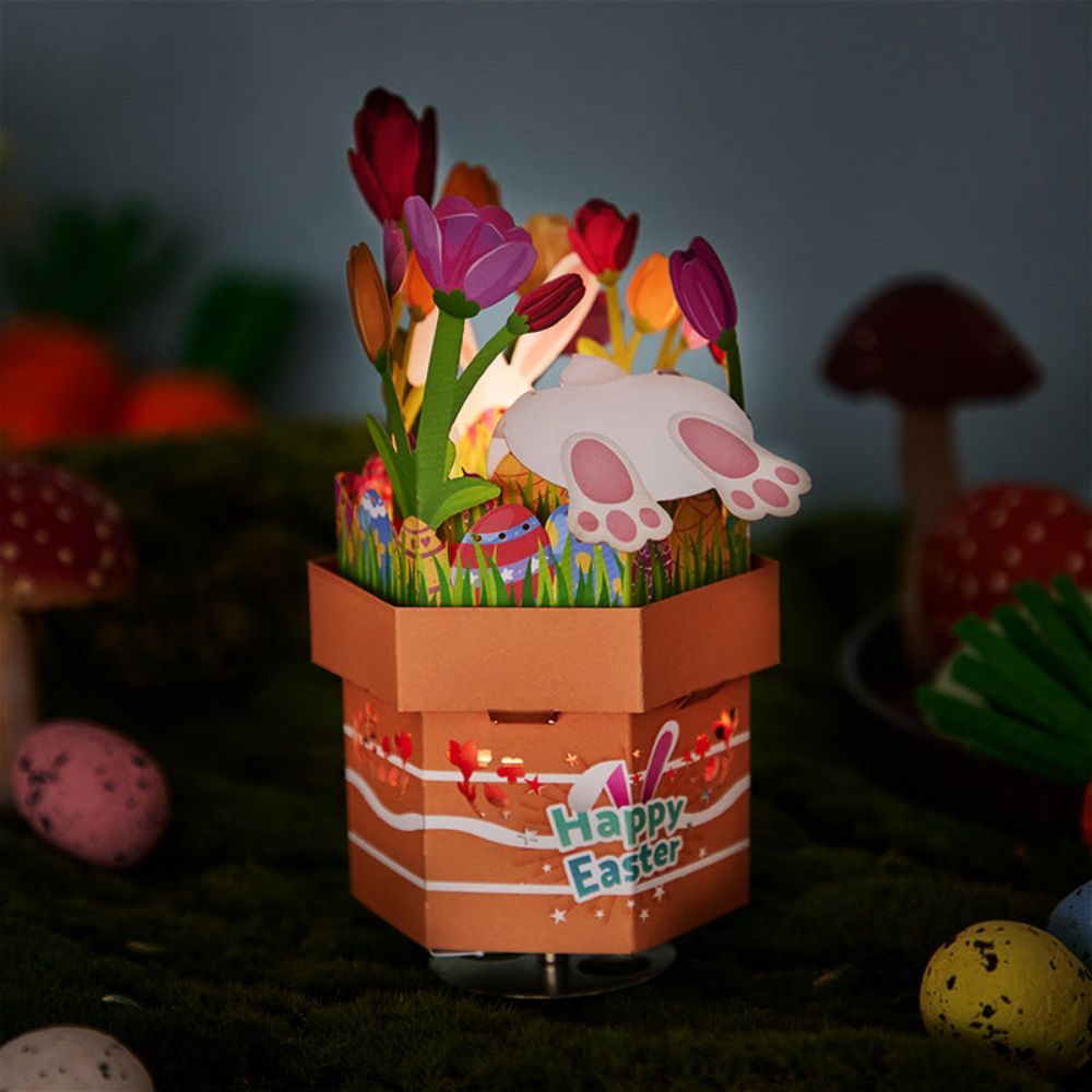 Easter Bunny 3D Paper Music Box