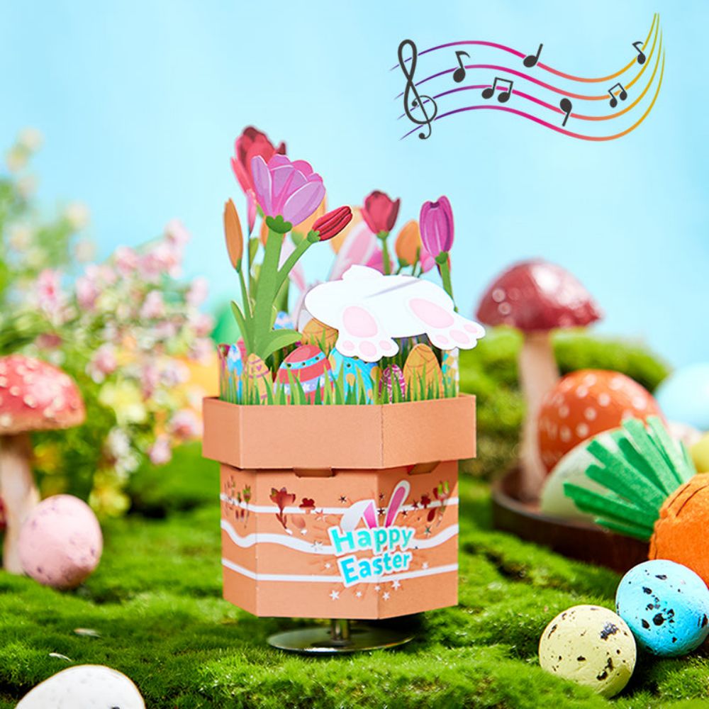 Easter Bunny 3D Paper Music Box