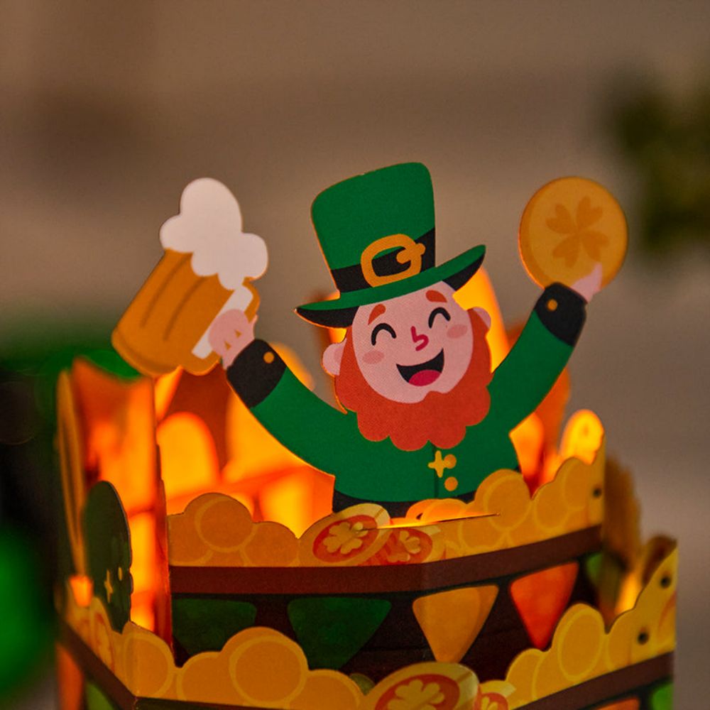 Happy St. Patrick's Day 3D Paper Music Box