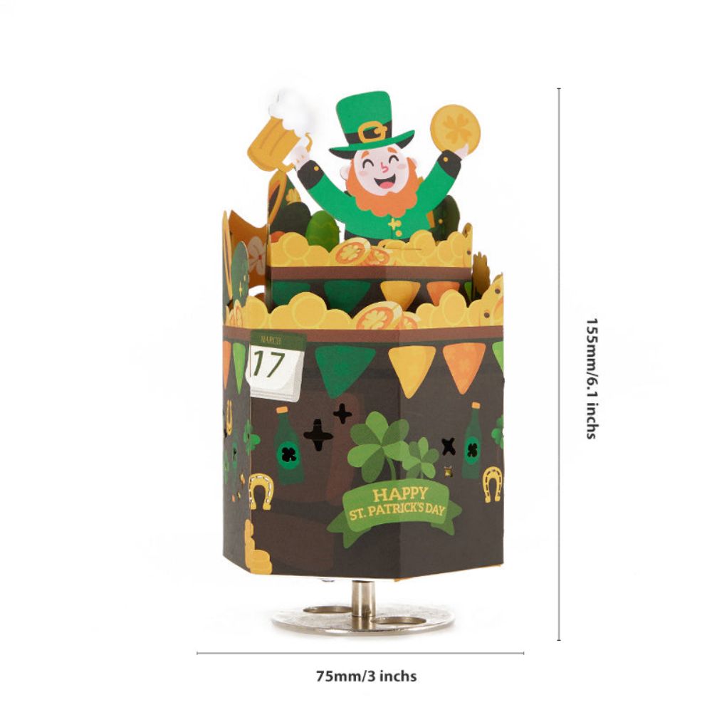 Happy St. Patrick's Day 3D Paper Music Box