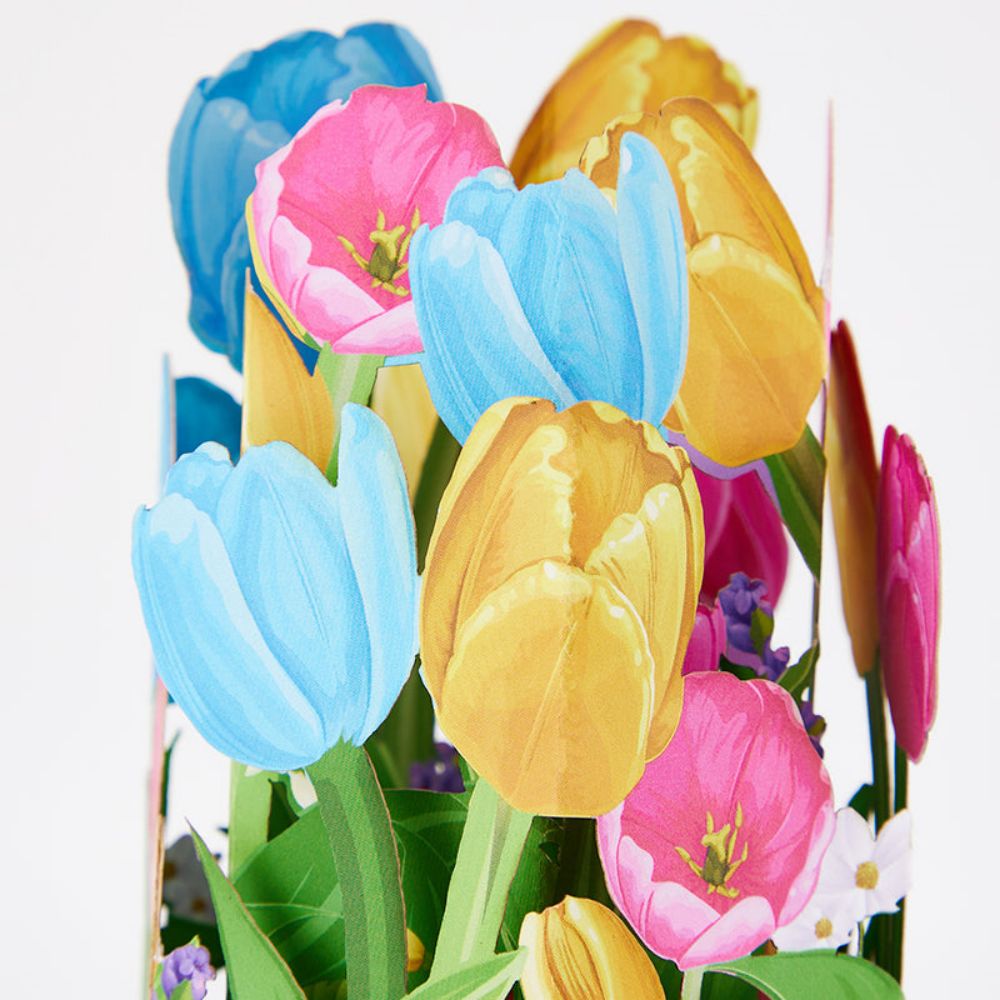 Spring Flowers Tulip 3D Paper Music Box