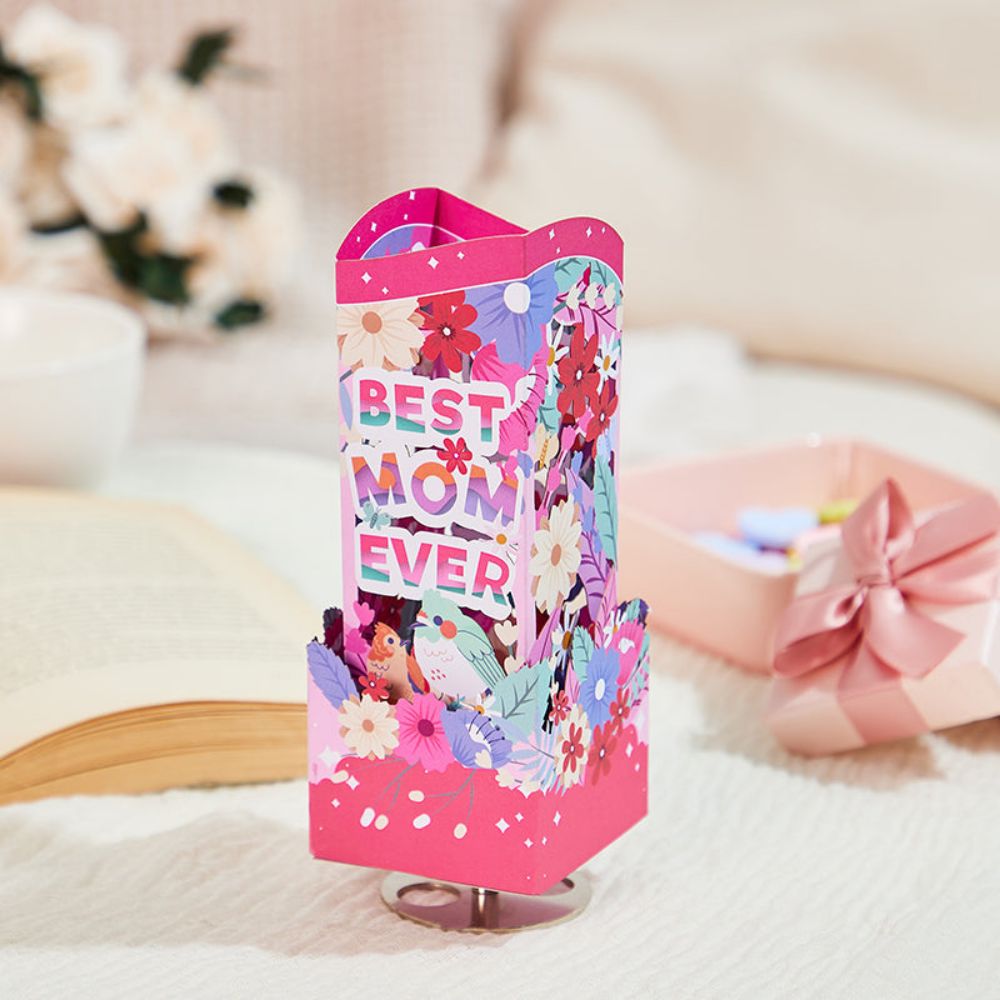 Best Mom Ever 3D Paper Music Box Gift for Mother's Day