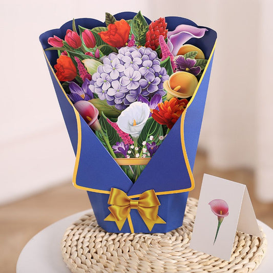 Hydrangea Ball 3D Pop Up Greeting Card Flower Bouquet Pop Up Card