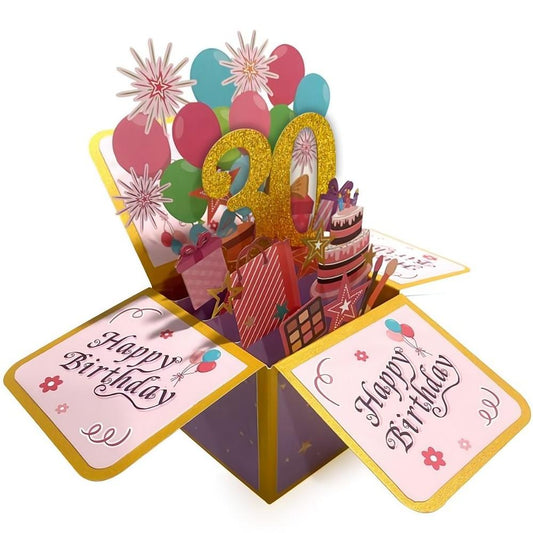 Birthday Pop Up Box Card 30th Birthday 3D Pop Up Greeting Card