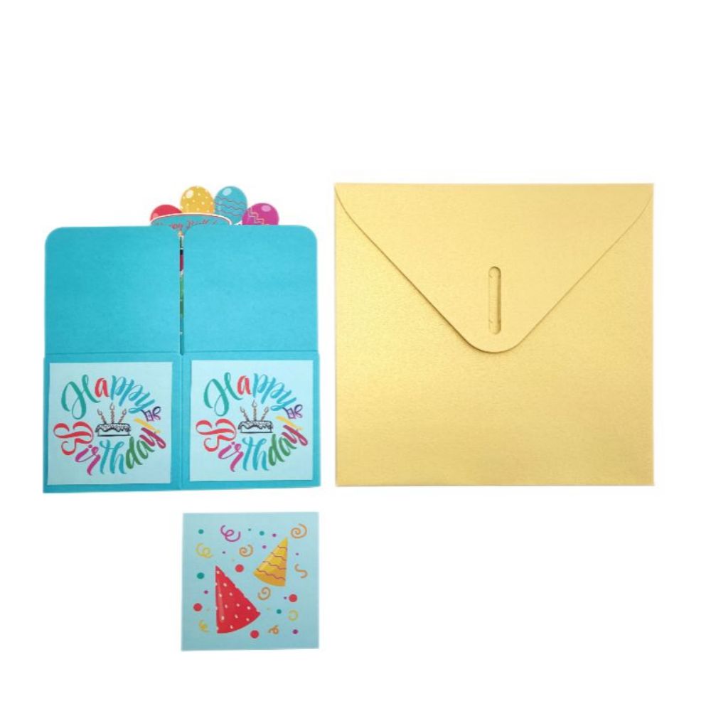 Birthday Pop Up Box Card Birthday Balloons 3D Pop Up Greeting Card