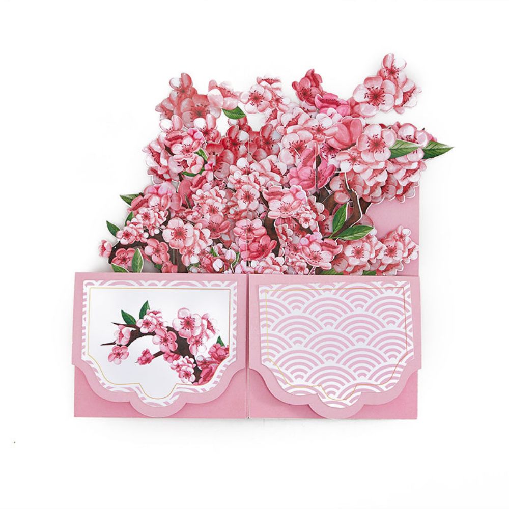 Cherry Blossom Pop Up Box Card Flower 3D Pop Up Greeting Card