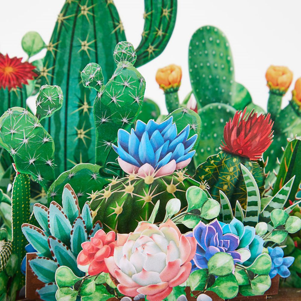 Cactus Plants Pop Up Card Flower Pot 3D Pop Up Greeting Card