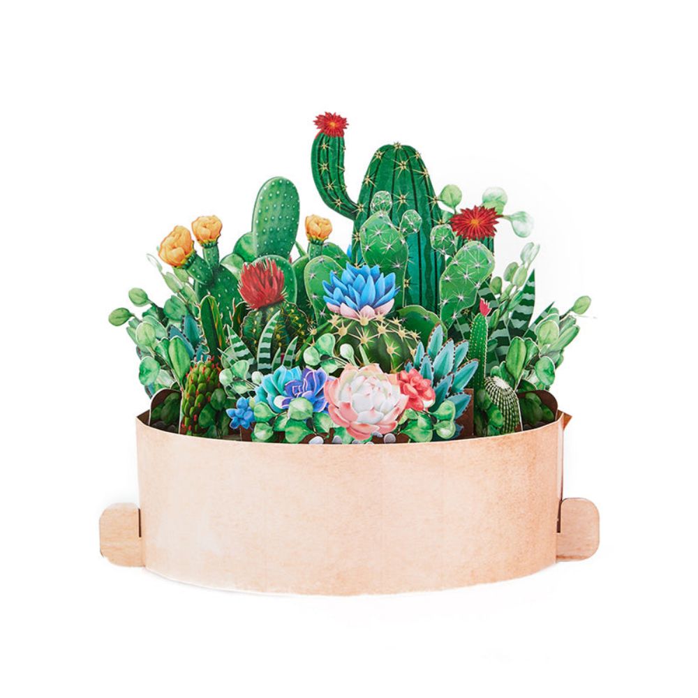 Cactus Plants Pop Up Card Flower Pot 3D Pop Up Greeting Card