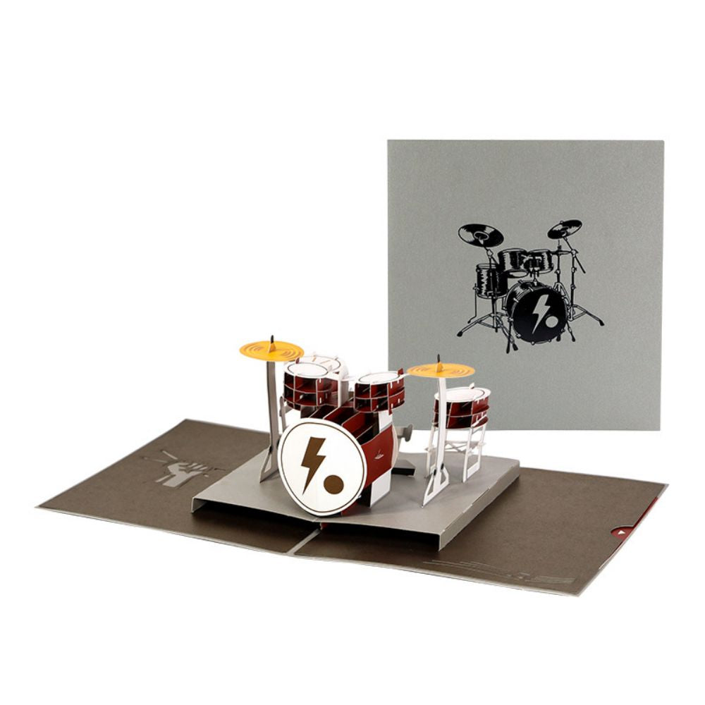 Father's Day 3D Pop Up Card Drum Kit Greeting Card for Dad