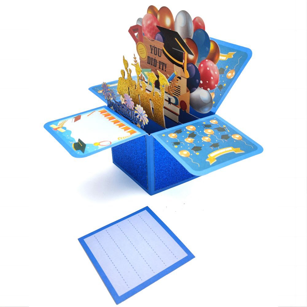 Congratulations 3D Pop Up Box Card Graduate Greeting Card