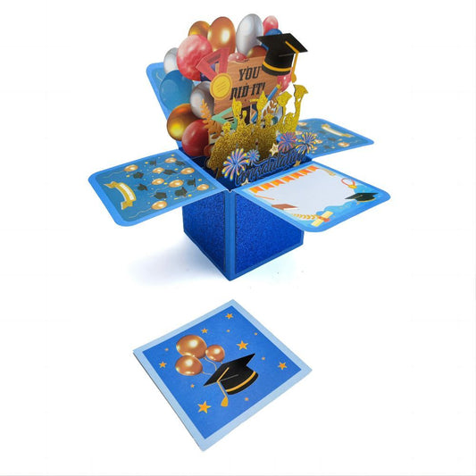 Congratulations 3D Pop Up Box Card Graduate Greeting Card