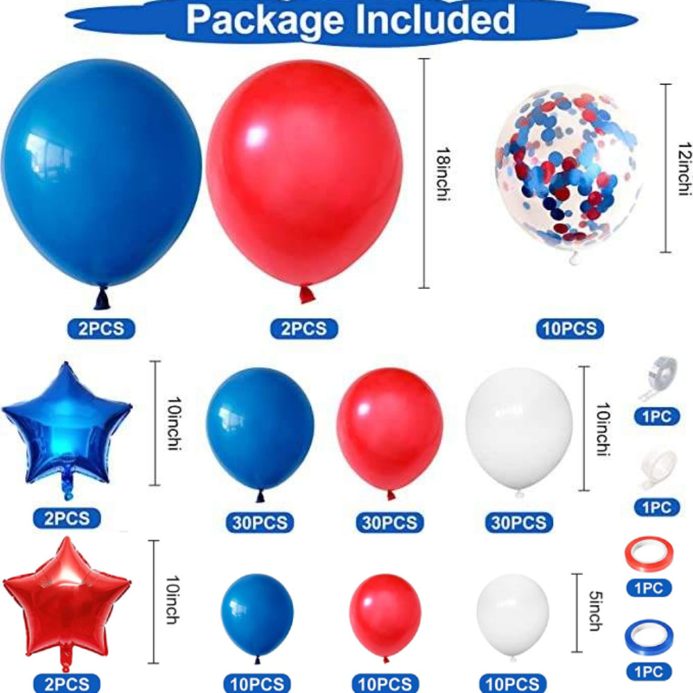 4th of July Foil Balloons Kits Patriotic Independence Day Balloons Party Supplies