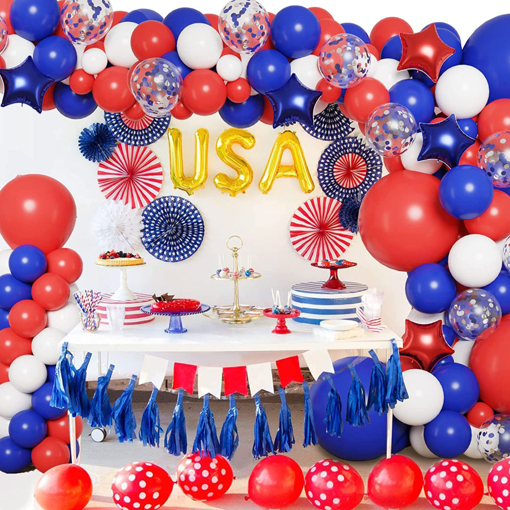 4th of July Pentagram Balloons Kits Patriotic Independence Day Balloons Party Supplies