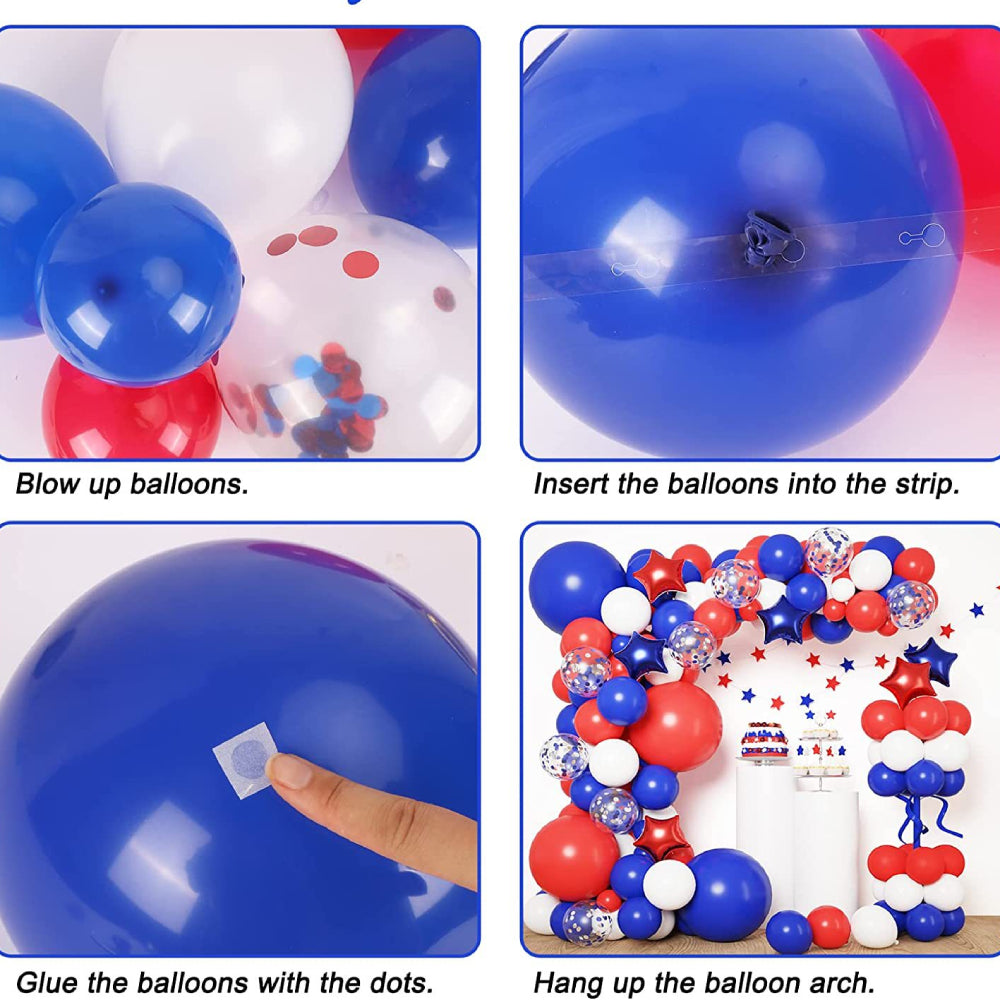 4th of July Pentagram Balloons Kits Patriotic Independence Day Balloons Party Supplies