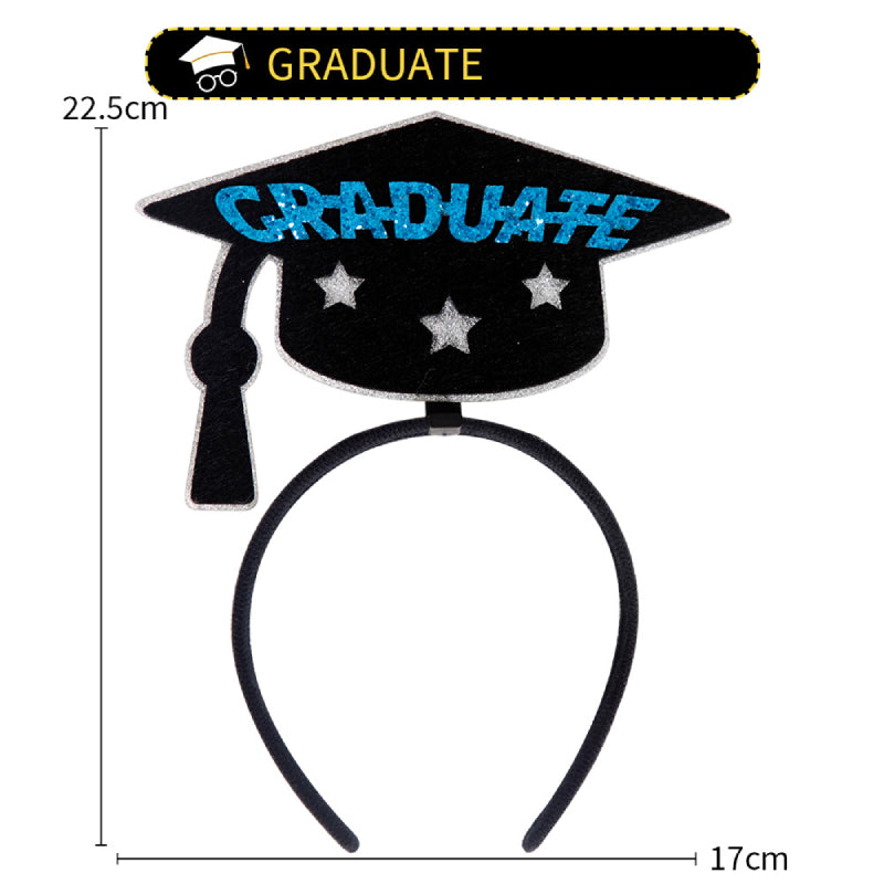 12 Pcs Graduation Hat Headband Graduation Party Decorations Graduation Photo Props Supplies