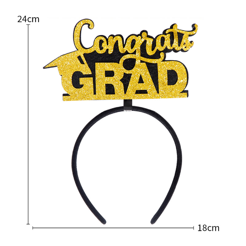 12 Pcs Graduation Hat Headband Graduation Party Decorations Graduation Photo Props Supplies