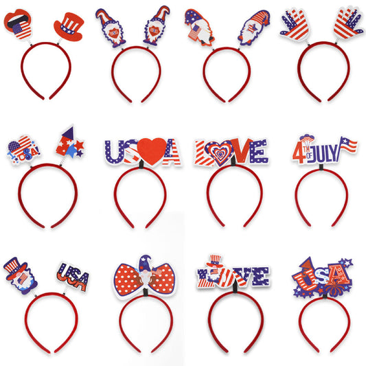 12 Pcs Independence Day Headband Party Accessories Favors Decorations for 4th of July