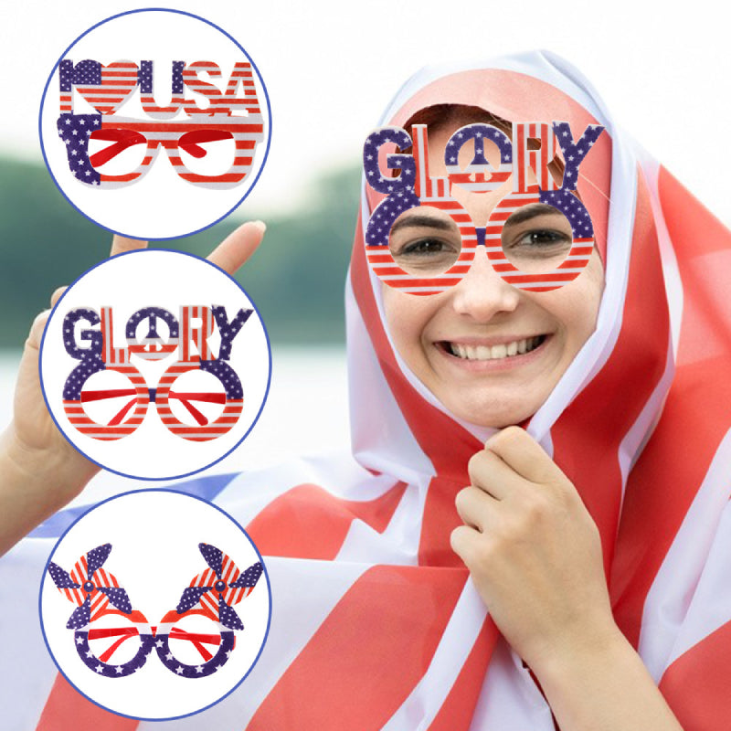 12 Pcs 4th of July American Flag Glasses for Patriotic Party Independence Day Party Accessories