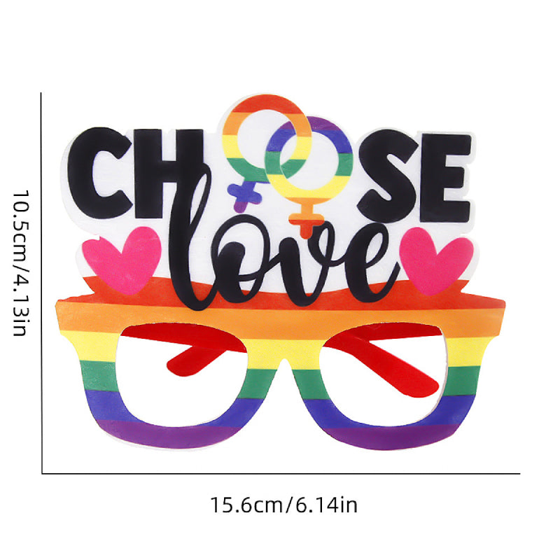 12 Pcs Rainbow Gay Pride Funny Glasses Lesbian LGBT Party Decorations Supplies