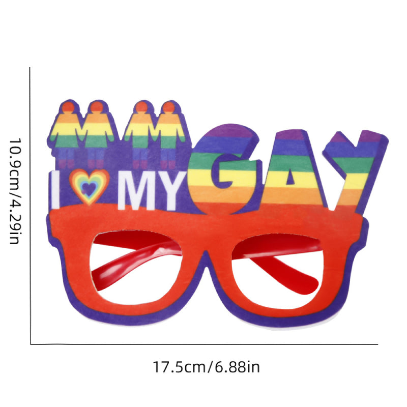 12 Pcs Rainbow Gay Pride Funny Glasses Lesbian LGBT Party Decorations Supplies