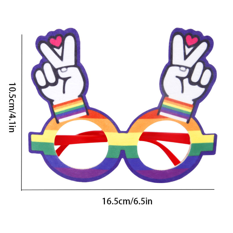 12 Pcs Rainbow Gay Pride Funny Glasses Lesbian LGBT Party Decorations Supplies