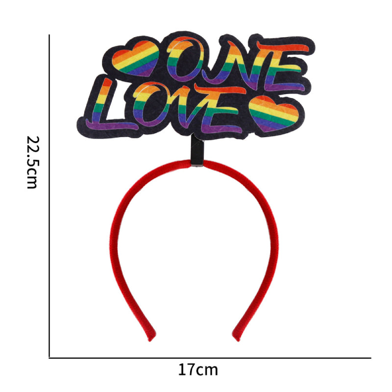 12 Pcs Rainbow Headwear Gay Pride Headband for LGBT Party Supplies Hair Accessories for Women Men