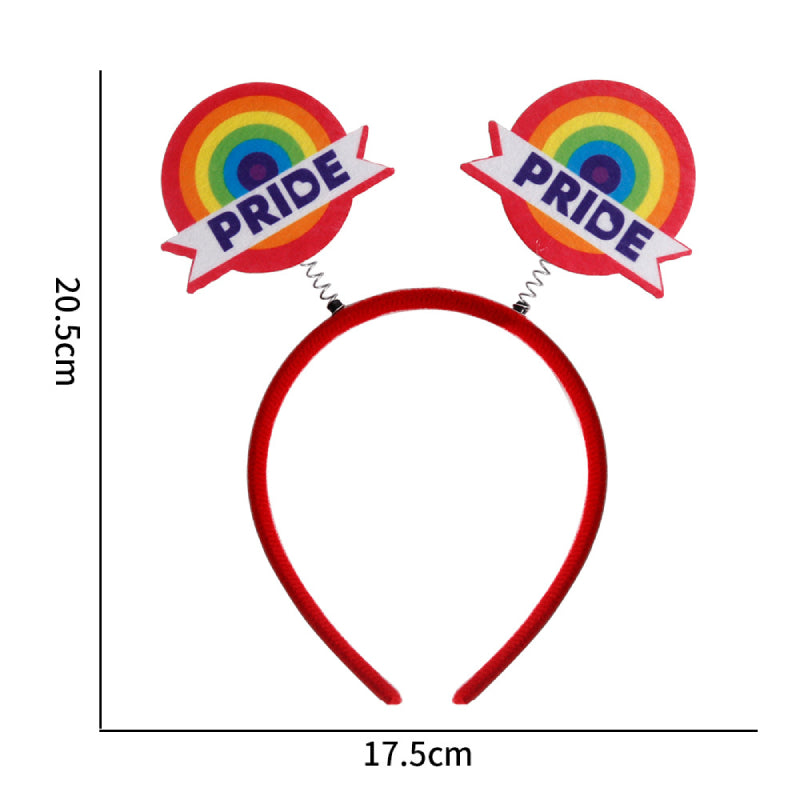 12 Pcs Rainbow Headwear Gay Pride Headband for LGBT Party Supplies Hair Accessories for Women Men