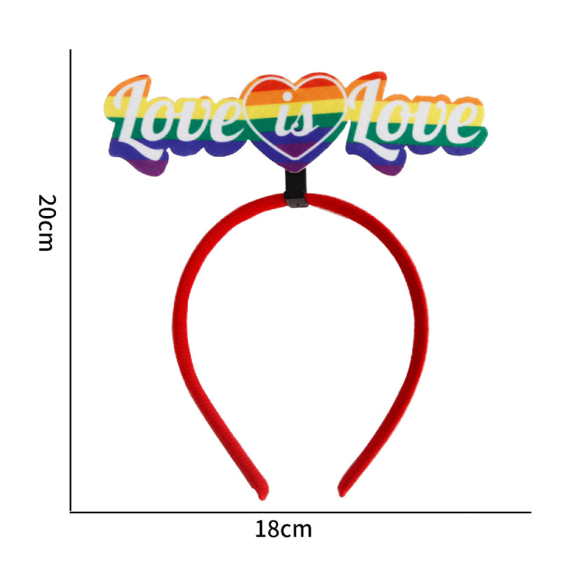 12 Pcs Rainbow Headwear Gay Pride Headband for LGBT Party Supplies Hair Accessories for Women Men