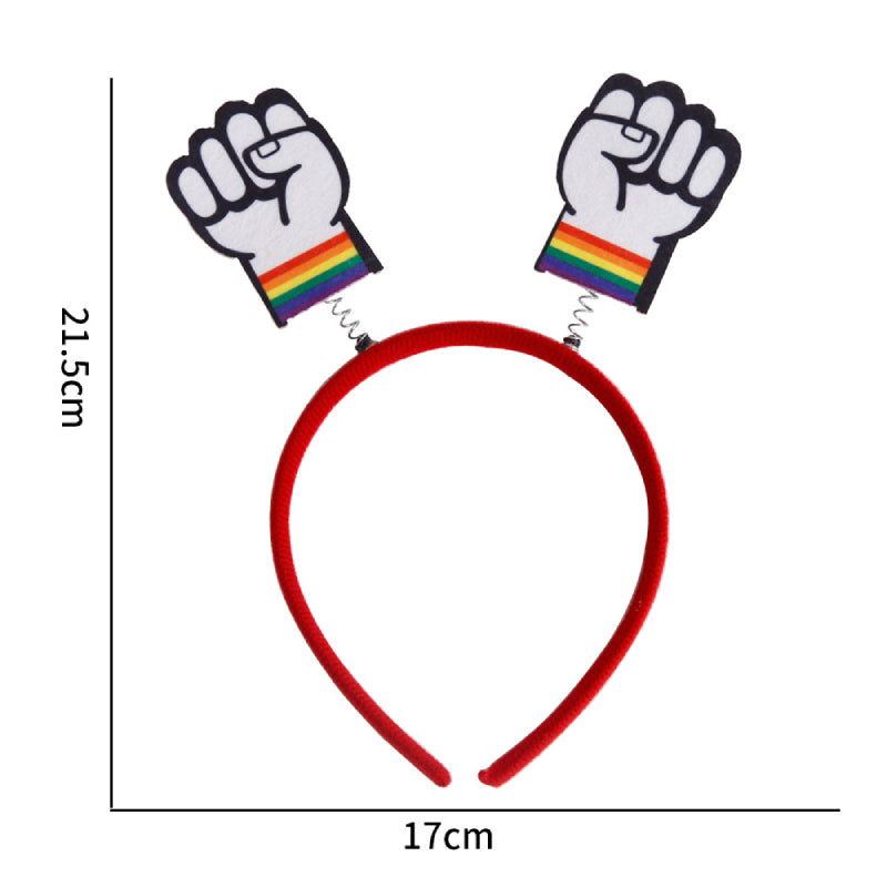 12 Pcs Rainbow Headwear Gay Pride Headband for LGBT Party Supplies Hair Accessories for Women Men