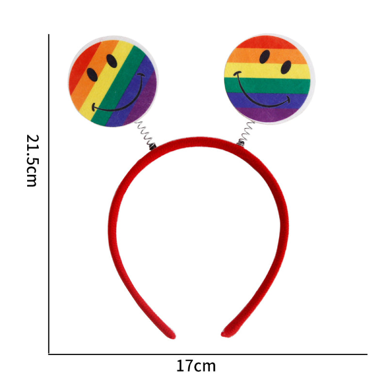 12 Pcs Rainbow Headwear Gay Pride Headband for LGBT Party Supplies Hair Accessories for Women Men