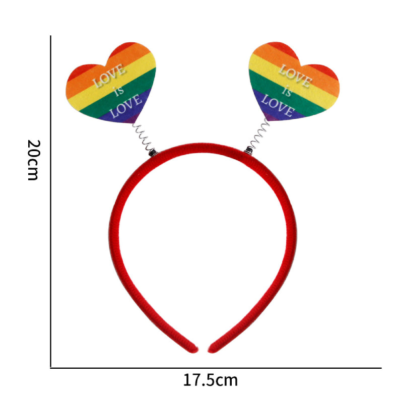 12 Pcs Rainbow Headwear Gay Pride Headband for LGBT Party Supplies Hair Accessories for Women Men