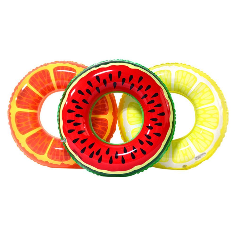 3 Pack Inflatable Pool Floats Fruits Swim Tube Pool Rings Swimming Rings Floaties for Swimming Pool Party Supplies