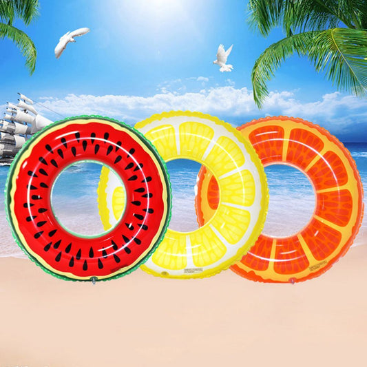 3 Pack Inflatable Pool Floats Fruits Swim Tube Pool Rings Swimming Rings Floaties for Swimming Pool Party Supplies