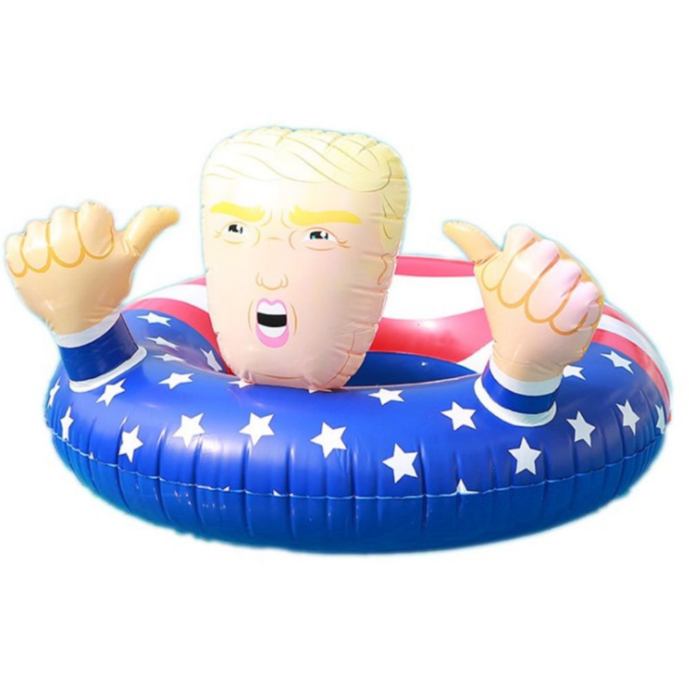 Funny Inflatable Pool Float Tube USA Flag Design Water Swimming Ring for Beach Lake Pool