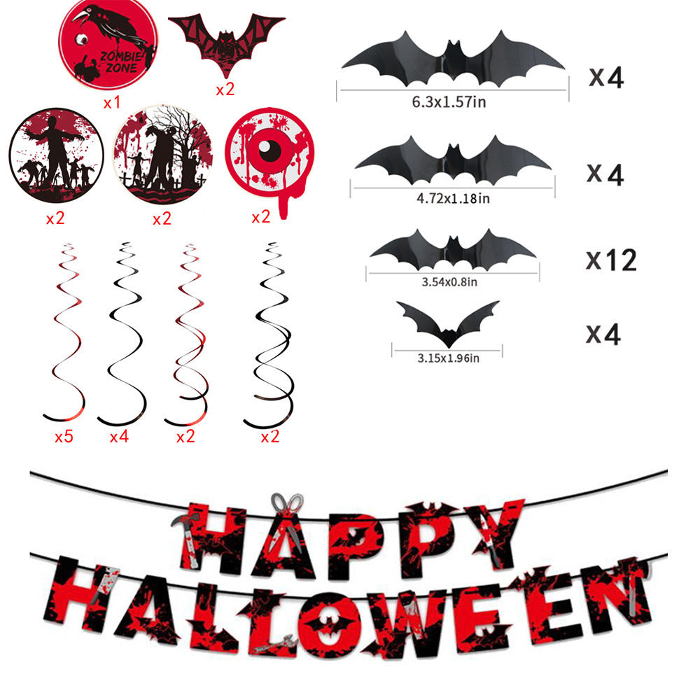 Halloween Party Banner Hanging Swirl Decorations Party Supplies Gift for Halloween Party