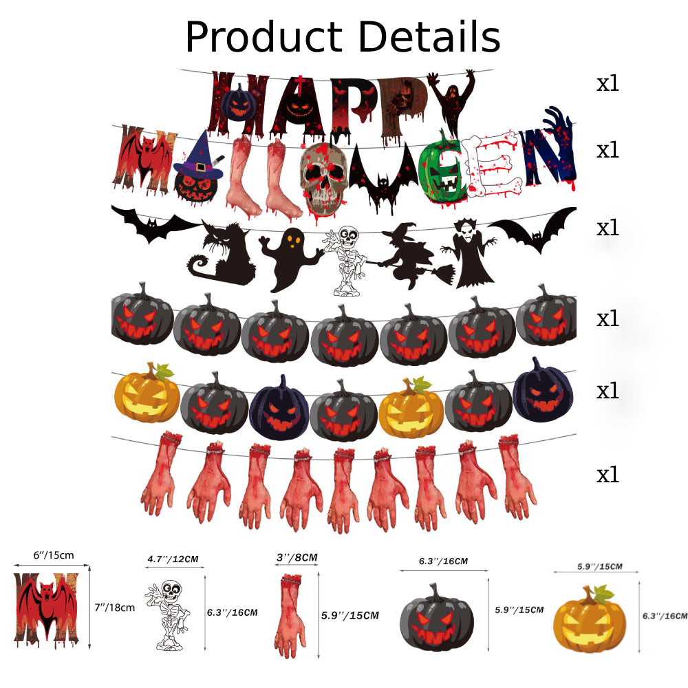 Halloween Horror Party Banner Decorations Party Supplies Gifts for Halloween Party