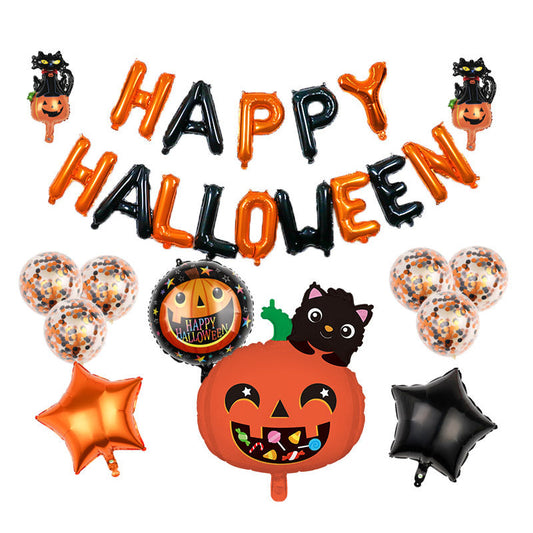 Halloween Party Decorations Balloon Kits Happy Halloween Banner for Halloween Theme Party