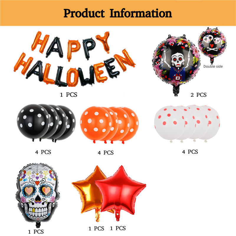 Halloween Party Banner Balloon Decorations Kits for Party Supplies Halloween Decor Kit