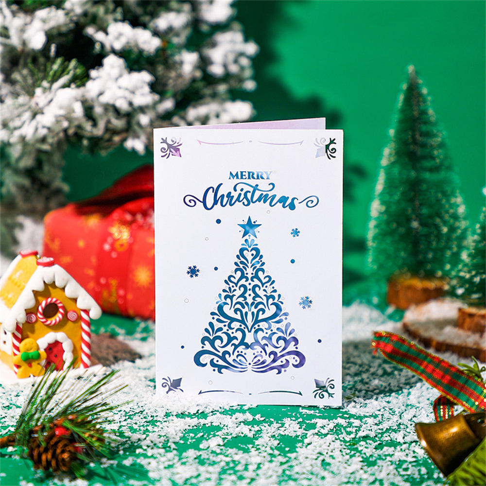 Christmas 3D Pop Up Card Hollow Christmas Greeting Card