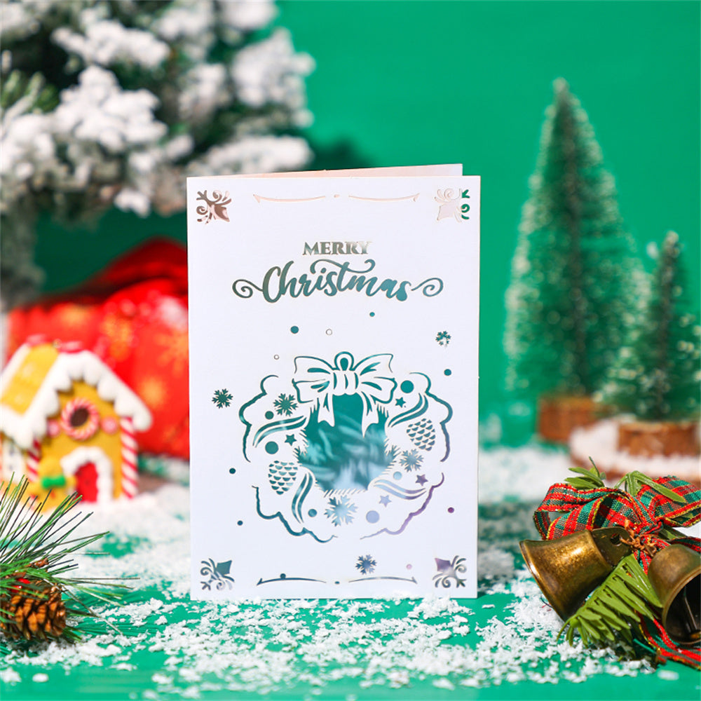 Christmas 3D Pop Up Card Hollow Christmas Greeting Card