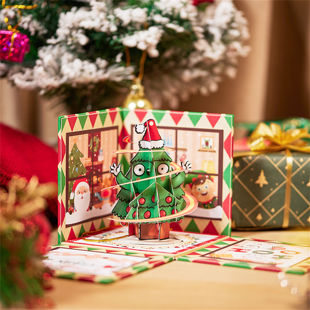 Christmas 3D Pop Up Card Christmas Surprise Exploding Box Greeting Card