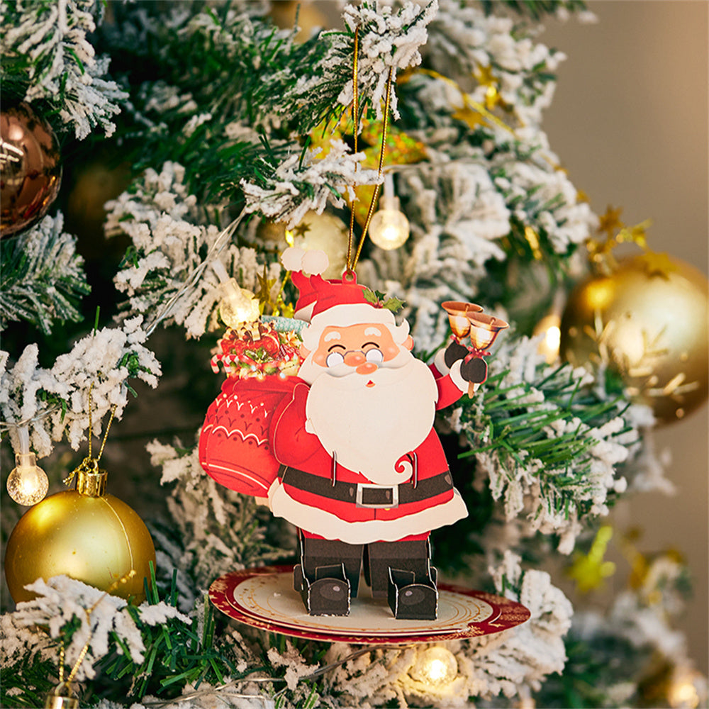 Christmas 3D Pop Up Card Santa Ornament Greeting Card