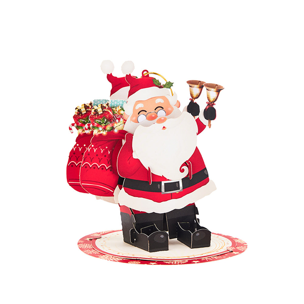 Christmas 3D Pop Up Card Santa Ornament Greeting Card