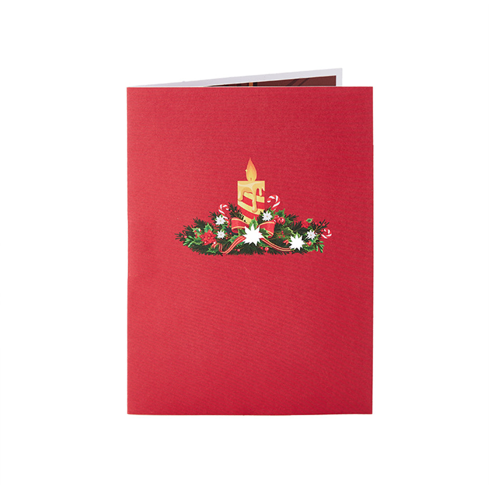 Christmas 3D Pop Up Card Christmas Candle Greeting Card