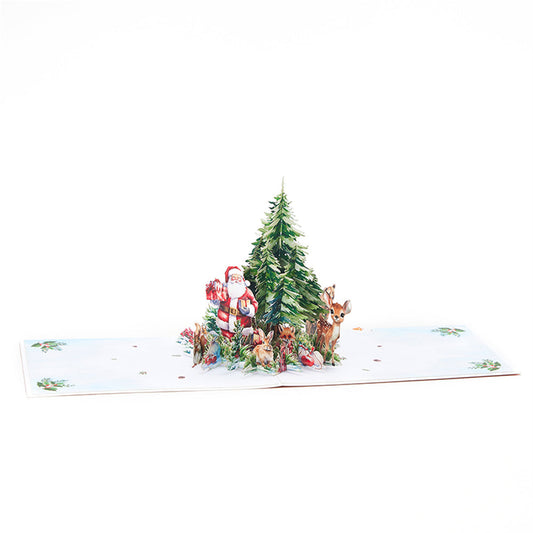 Christmas 3D Pop Up Card Santa Jungle Greeting Card