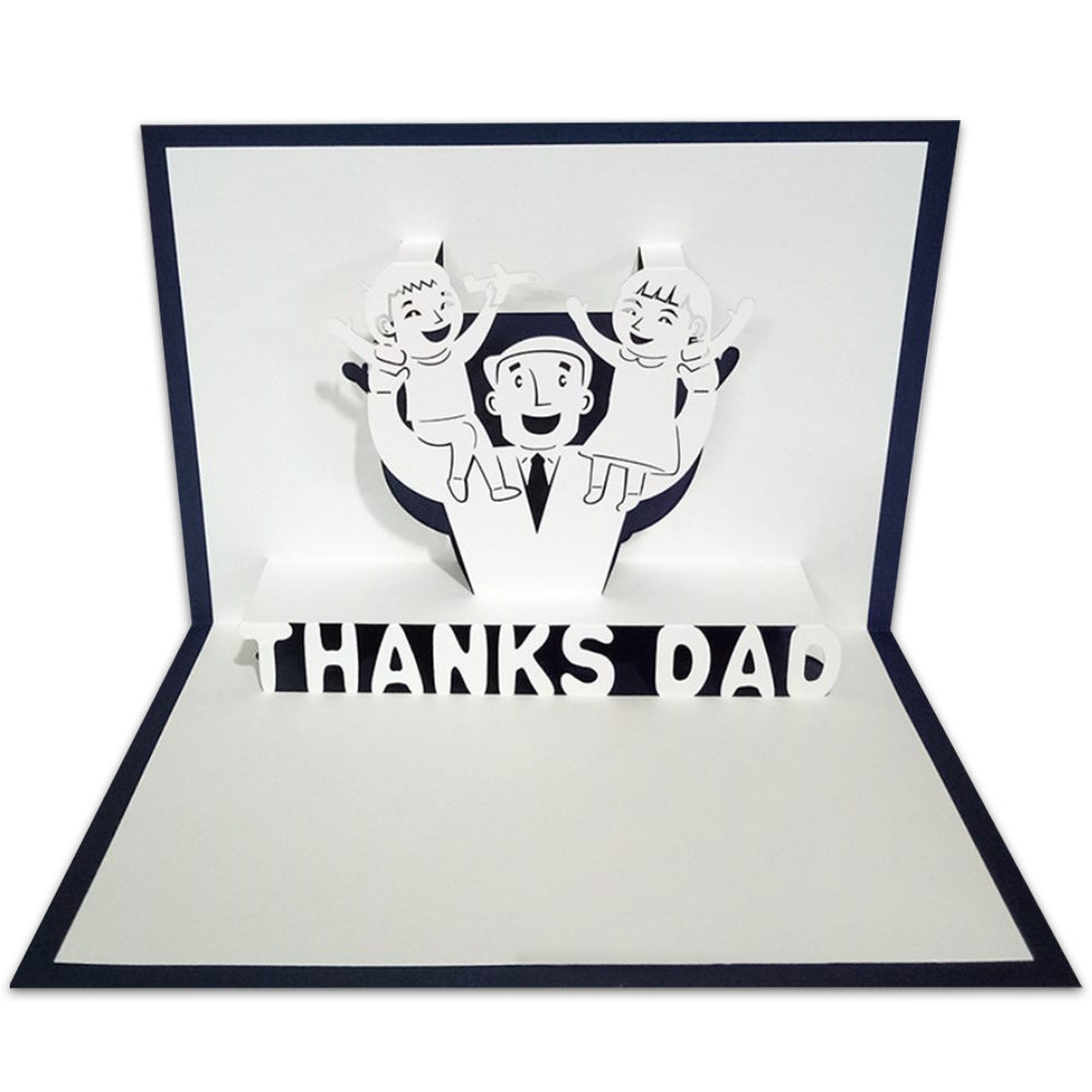 Father's Day Card 3D Pop Up Greeting Card for Him