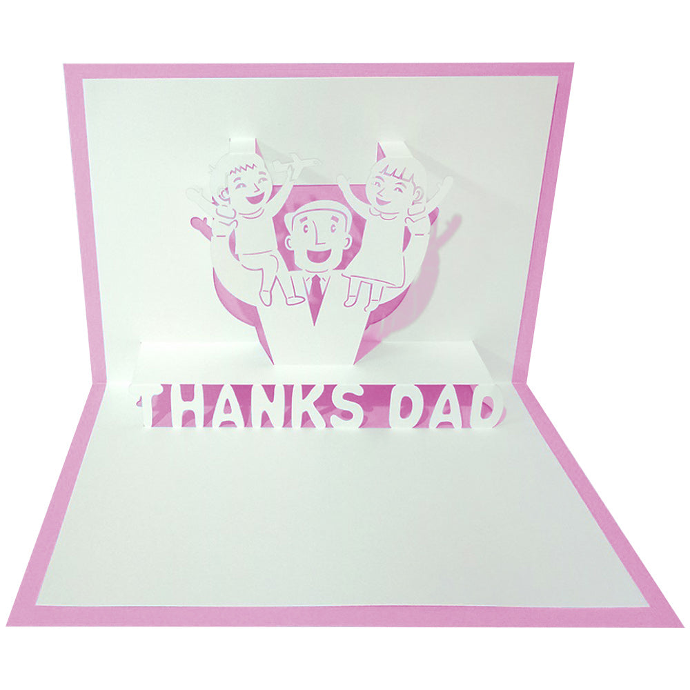 Father's Day Card 3D Pop Up Greeting Card for Him