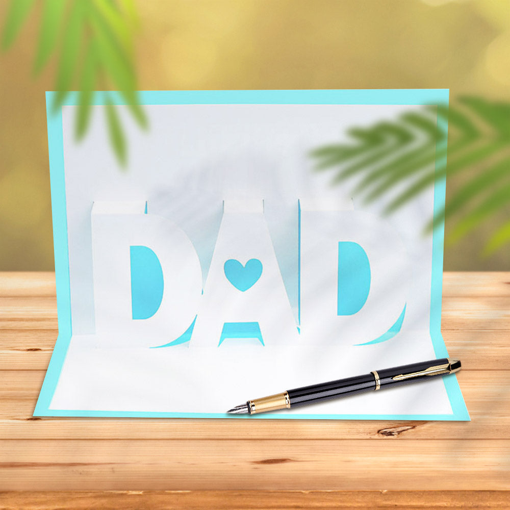 Father's Day Card Dad 3D Pop Up Greeting Card for Him