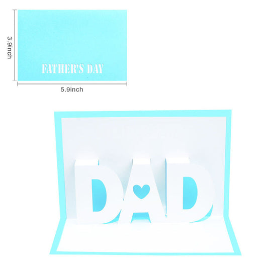 Father's Day Card Dad 3D Pop Up Greeting Card for Him